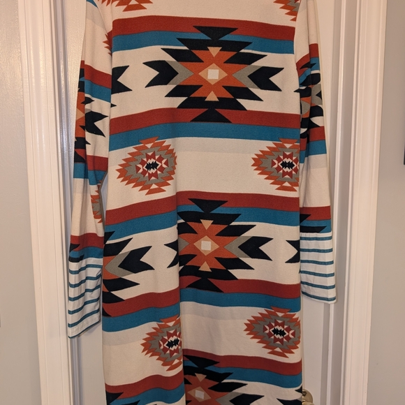 Aztec Design Long Cardigan - Picture 2 of 3